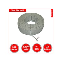 Fourtech Su-02 Cctv 2+1 2X0.50 Kamera Kablosu 250M