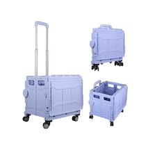 Sunup Sn-26967 Katlanabilir Market Pazar Kamp Tekerlekli Alışveriş Arabası 60kg Kapasiteli-185591