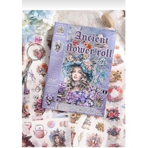 Kolbi Craft 24 Sayfa Washi Vinatge Retro Sticker Bullet Journal Scrapbook Laptop Renkli 3 Adet Çok Renkli
