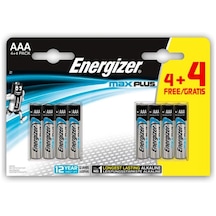Energizer Alkalin Max Plus AAA 4+4 İnce Kalem Pil 8'li