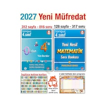 4. Sınıf 2027 Tüm Dersler Konu Anlatımlı Yeni Nesil Matematik Soru Bankası Seti Yeni Müfredat