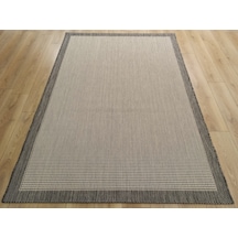 Çam Halı Sisal 9213 Gri / Beyaz Bordürlü Jüt Sisal Kilim
