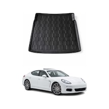 Porsche Panamera 2010-2016 Arası Uyumlu Araca Özel Kauçuk Tpe Bagaj Havuzu Siyah