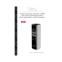 Pratik Yolculuk Seyahat 120w 12v Dijital Göstergeli Akıllı Mini Taşınabilir Lastik Pompası