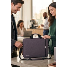 Classone Xyz Serisi Xyz-t24 15.6 Uyumlu Unisex Macbook Laptop Notebook El Ve Omuz Çantası Gri