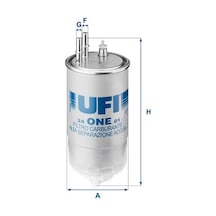 Ufı Yakıt Filtresi Combo 12 Bıpper-nemo 1.3 Hdı Boxer-jumper 3.0 Fıorıno-doblo-lınea 07 1.3-1.6 Jtd-punto Iıı 1.3jtd-1.9jtd-stılo 1.9jtd
