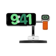 Belkin Wız009vfbk-v2 Boostcharge Pro 3in1 Qi2 15w Magsafe Şarj Standı - Siyah