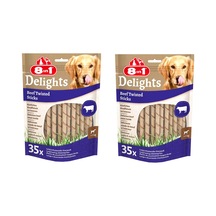8in1 Delights Beef Twisted Sticks Biftekli Burgu Köpek Ödülü 35 Li X 2 Paket