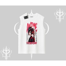 Tarzsokak Kolsuz Tshirt Anime Girlfriend Kırmızı Beyaz