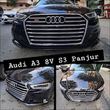 Audı A3 S3 Panjur 2016-2020 Arası Uyumlu Grille S3 Sıyah-Krom