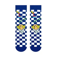 Carnaval Socks Fish & Chips Desenli Fast Food Temalı Damali Soket Çorap 2000386