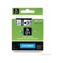 Dymo D1 Yedek Şerit 6 MM x 7 M Şeffaf - Siyah