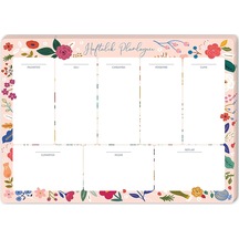 Keskin Pembe Çiçek Haftalık Planner 17x24 Diğer