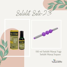 Allbio Selülit Masaj Yağı 150 ML + Selülit Masaj Sopası Set 23