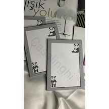 Panda Baskılı Küçük Boy Not Defteri 50 Yaprak - 10.5x14.5 Cm Sevimli Ayıcık Desenli Mini Bloknot, Okul Ve Çanta Defteri 1 Adet Çok Renkli