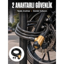 Mey İthalat Motosiklet, Bisiklet Ve Elektrikli Scooter İçin Ağır Hizmet Tipi Çelik Halat Kilidi