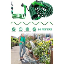 Spiral Hortum Seti Bahçe Balkon Sulama Hortum 10 Metre Bağlantı ve Sprey Dahil AE108