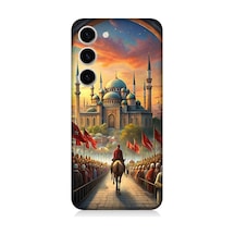 Samsung Galaxy S23 Plus Uyumlu Cami Ve Kutlama Desenli Silikon Kılıf
