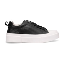Lufian 121230038 Mia Kadın Hakiki Deri Klasik Sneaker Siyah Siyah