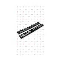 Black Edition Gümüş Siyah 3D Logo Sticker 2 Adet