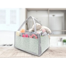Babyjem Keçe Anne Bebek Bakım Çantası Organizer Somon Çiçek