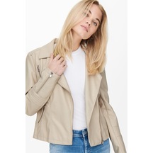Only Onlgemma Faux Leather Bıker Otw Noos Bej