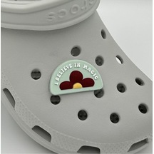 Crocs Terlik Süsü Ve Aksesuarı , Çanta Süsü Jibbitz Papatya Magic 05 Görsel Figür Aksesuar Bordo-sarı-mint-beyaz