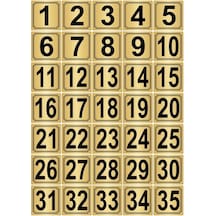 Metal Kapı Numarası 4cmx4cm 35 Adet