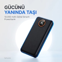 Snp-3012 10.000 Mah Lcd Ekran Dahili Kablolu 22.5w Hızlı Şarj Powerbank Beyaz