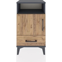 Arges Komodin 3 Raflı Tek Kapaklı 44x30x80 Antrasit-çam Antrasit