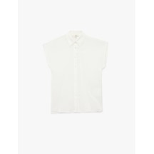 Koton Regular Fit Viskon Kumaş Kolsuz Gömlek Kırık Beyaz 5sak60183ew Ekru