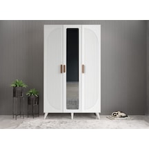 Robe Membran 3 Kapaklı Portmanto Montaj Dahil Beyaz 120 Cm