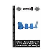 Vakumlu Terapi Silikon Cilt Bakım Seti 4 Boy Ev Tipi Vücut Hatları Spa Deneyimi Çok Renkli