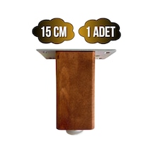 Kale Ayarlı Ahşap Ayak Mobilya Masa Ve Dolap Ayağı Ceviz Kayın/gürgen Ağacı 15cm 1 Adet Ceviz