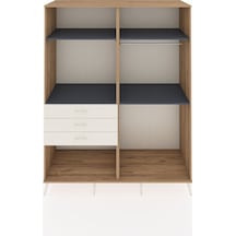 Kronos Gardrop 4 Raflı 3 Çekmeceli 2 Askılı 176x59x221 Çam-antrasit/aytaşı Antrasit/aytaşı