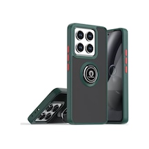 Newface Xiaomi Mi 14t Pro Kılıf Montreal Yüzüklü Silikon Kapak - Yeşil