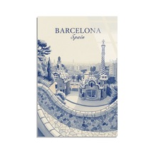 Barcelona İspanya - Cam Tablo - Deg1494 35 X 50 Cm