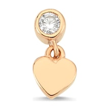 Altınsepeti Rose Altın Tektaş Kalpli Tragus Piercing As55pcr2 Rose Gold