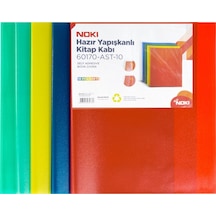 Noki Hazır Yapışkanlı Kitap Kabı 10'lu Karışık Renkler 60170-ast-10