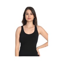 Kadın Likralı Kalın Askılı Atlet 3'lü Paket 997 Siyah