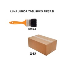 12 Adet Luna Junior Yağlı Boya Fırçası, No 2.5 Kalite