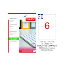 Tanex Tw-2106 70x148,5mm 100 Lü Lazer Etiketi