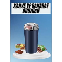 Mey İthalat Kahve Ve Baharat Öğütücü Kolay Temizlenebilir Paslanmaz Çelik Taşınabilir Lacivert