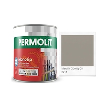 Permolit Monotip Astarlı Antipas Boya Metalik Gümüş Gri 0.75 Lt.