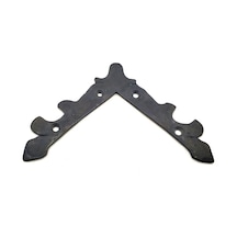 Antika Tarz Dekoratif Pirinç Köşe Gönye - Üst, 133x133 Mm, Oksit Çok Renkli