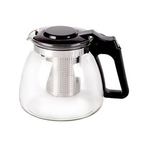 Cam Demlik, Çelik Süzgeçli, Meyve Çayı İçin, Asorti Renk, 900 Ml Kapasiteli, Çaydanlık Üstü Çok Renkli