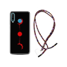 Huawei P30 Lite Kılıf Rasta Boyun Askılı Red Moon 1710