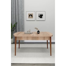 Renlife Yemek Masası Ahşap Masa Kelebek Masa Açılır Kapanır 6 Kişilik Masa Sonomo New Sonomo