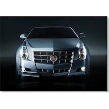 Cakasepetim Çelik Gri Cadillac Ön Görünüş Ahşap Mdf Tablo