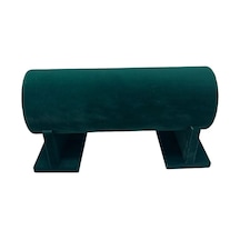 Yerli Üretim Küçük Boy Süet Kumaş Yeşil Renk 30 Cm Ayaklı Taç Standı Çok Renkli